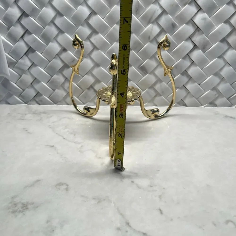 PartyLite Versailles Brass Taper candle Holder for hurricanes, vintage, decor.